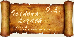 Isidora Lizdek vizit kartica